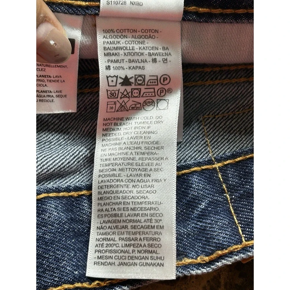 Levi's 405 Women's Denim Jean Shorts Size 40 L 10 Blue Cut Off